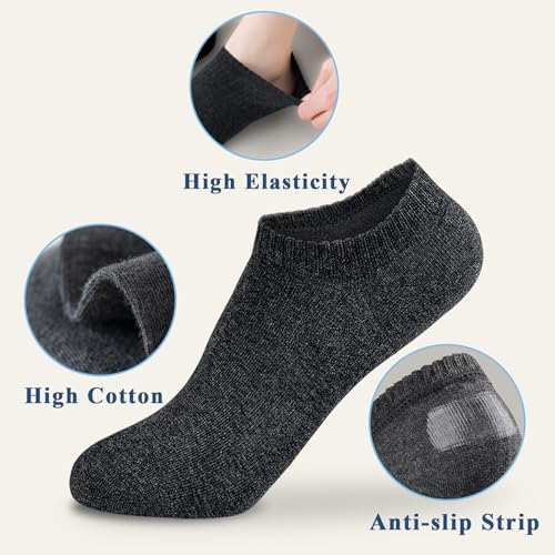 BIVOLU Ankle Socks for Women and Men - 6 Pairs Low Cut No Show Socks Non Slip Cotton Sock Breathable Invisible Casual Sock3