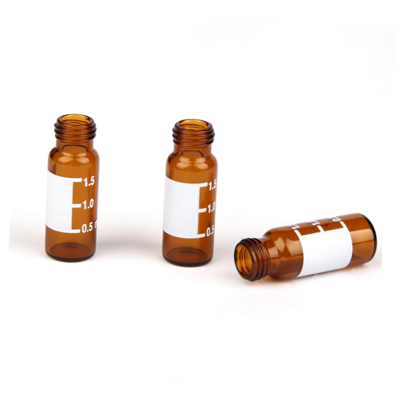 Zerodeko 3 Sätze Probenfläschchen Glasflaschen Mit Schraubverschluss Für Pharmazie Kosmetik Ätherische Öle Praktische Aufbewahrungslösung Für Reagenzien 100 Stücke * 3