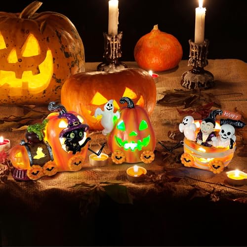 Hexagram Halloween Table Decorations Lighted Train, Halloween Centerpieces for Tables