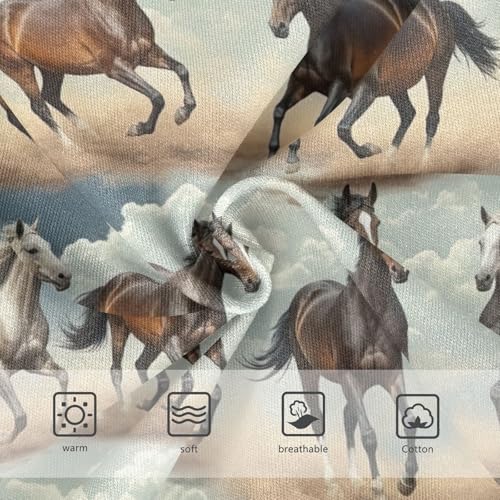 CHIFIGNO Boys Cotton Briefs Breathable Underwear Printed Underwear Briefs for Toddler Boy, Vintage Horse3