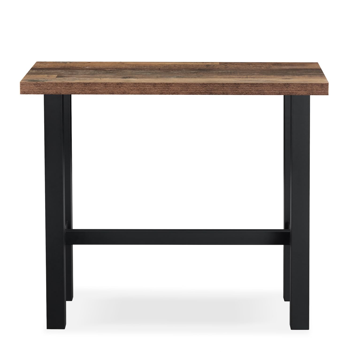 DUBI Möbel Bartisch Stehtisch LOTTE 120x60cm Industrial Design | Hochtisch Texas Eiche & Metall Schwarz | Stabiler Küchentisch & Bistrotisch | Massive 7,5cm Beine | Ideal für Gastronomie & Zuhause