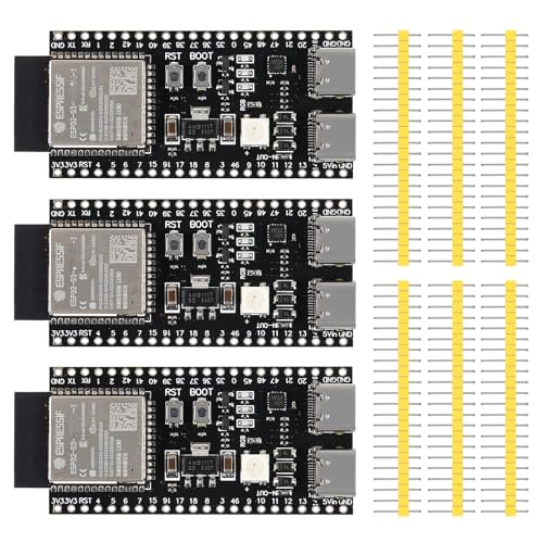 3PCS ESP32 ESP32-S3 Development Board Type-C WiFi+Bluetooth Internet of Things Dual Type-C Core Board ESP32-S3-DevKit N16R8 Development Board ESP32-S3 Module