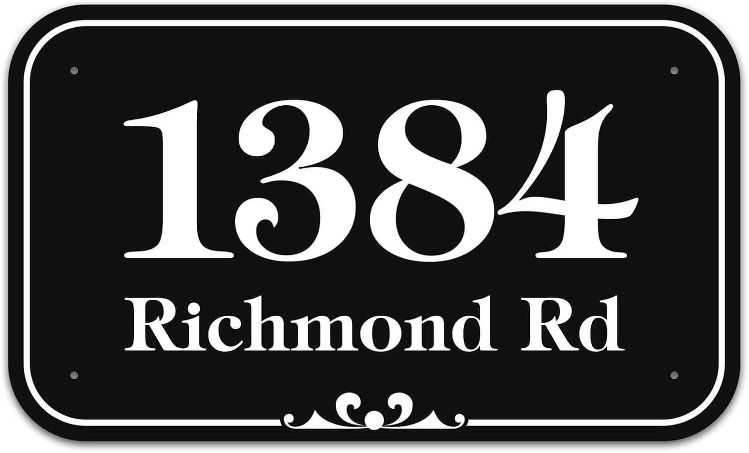 House Address Sign, House Address Plaque, Indoor/Outdoor Use, 11x18 Inch, 22 Colors, Reflective Option, USA Made by My Sign Center (Prestige)