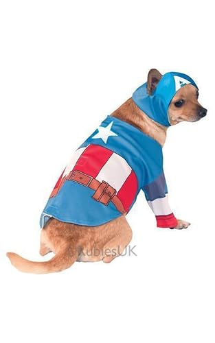 Rubies Disfraz Oficial de Perro Mascota de Capitán América