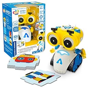 Thames & Kosmos Andy: The Code & Play Robot | Screen-Free Coding & Robotics Kit for Ages 4+ | Pre-Built Robot w/Intuitive Buttons for Preschoolers to Start Programming! | No Smart Device Required