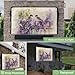 T&H XHome Flowers Outdoor TV Cover Sparrow Lavender Watercolor Linen Texture Waterproof and Weatherproof 30