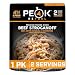 Peak Refuel Beef Stroganoff | Freeze Dried Backpacking and Camping Food | Amazing Taste | High Protein | Real Meat | Quick Prep (2 Serving Pouch)