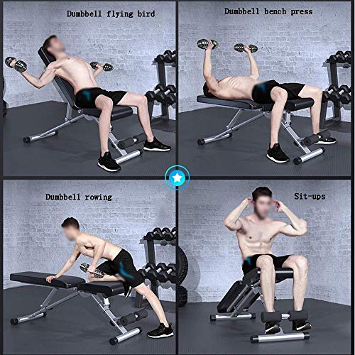 Weights Bench Weights Bench Fitness Crunches Abdominal Board Exercise Bench Multi-Functional Foldable Dumbbell Bench - Afbeelding 3