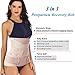 Postpartum Belly Band 3 in 1 Post Baby Support Recovery Waist Belly Pelvis Belt Compression Wrap Abdominal Binder Postpartum Essential (Plus Size, Beige)
