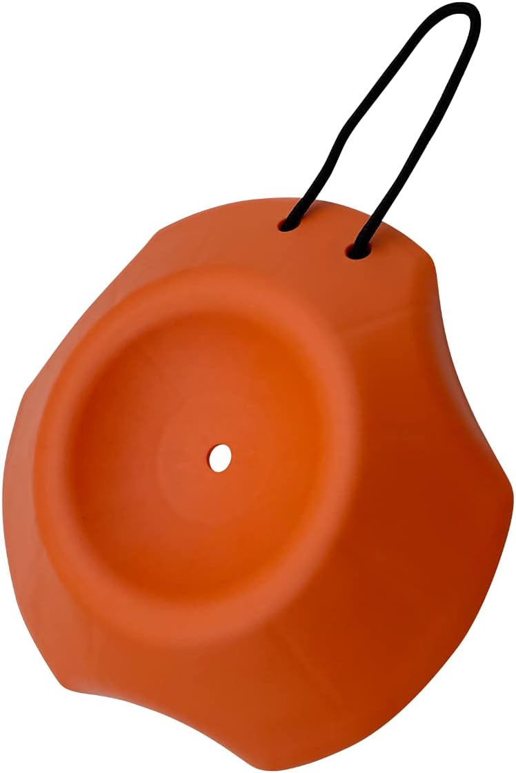 Trailer Wheel Dock Chock - Prevents Jack from Sinking into Mud, Dirt, Grass, Etc. - Supports 4400lbs with Easy to Position Rope Handle - Trailer Tongue Jack Wheel Chock - Orange