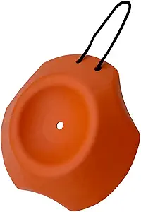 SecurityMan Trailer Wheel Dock Chock - Prevents Jack from Sinking into Mud, Dirt, Grass, Etc. - Supports 4400lbs with Easy to Position Rope Handle - Trailer Tongue Jack Wheel Chock - Orange
