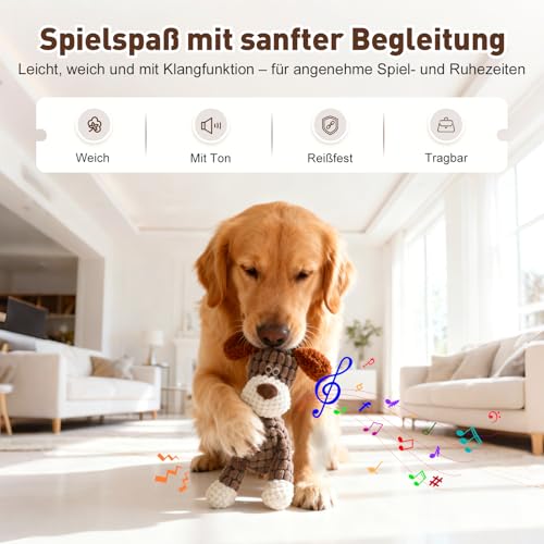 Kidmis Spielzeug Hund, 2025 New Hundespielzeug Unzerstörbar, Quietschendes Hundespielzeug, Weiches Welpenspielzeug für kleine, mittelgroße und große (Giraffe)