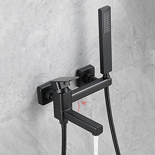 Robinet de Baignoire Noir Mat Haute Qualité à Bec Orientable - 3