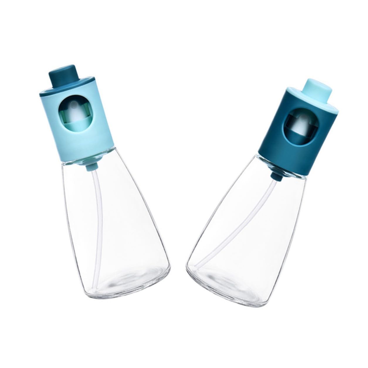 Dosificadores de aceite MOLUCKFU en vidrio transparente, ideales para mesas de cafeterías