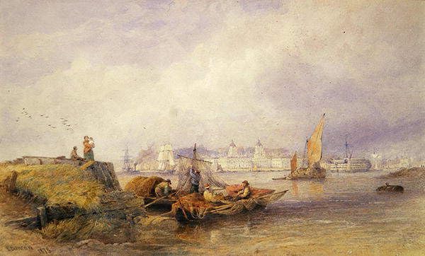 Tableau Greenwich sur la Tamise pour habiller un grand mur vide