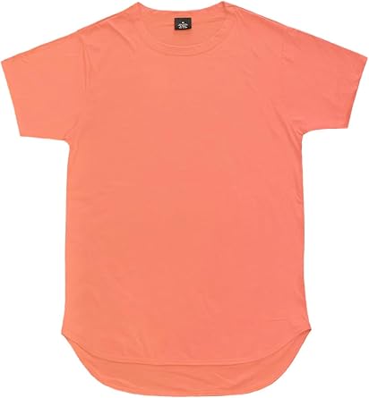 URBANJ Mens Hipster Hip Hop Longline Curved Hem T-Shirts