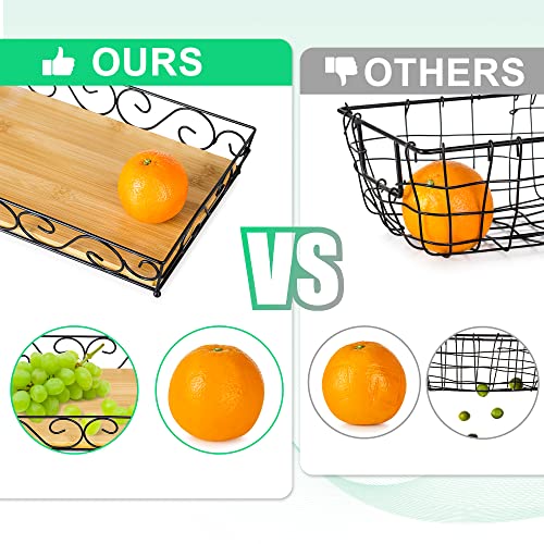 Fruit Basket Bowl, Vegetable Storage For Kitchen, 3-Tier Countertop Fruits Holder Rack With Banana Hanger, Food, Snack, And Bread Detachable Organizer Stand For Gift Large Capacity Fruit Tray #TOP3