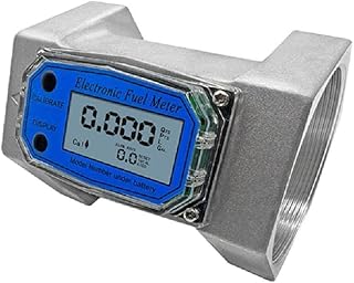 Digital Liquid Flow Sensor Meter 1In/2In/2.5In/3In Electronic Turbine- Water Flow Meter Flowmeter with LCD Display Flowmeter Battery Operated(Not Included)