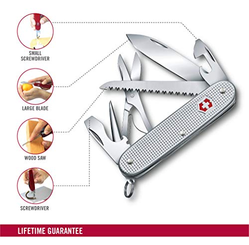Canivete Victorinox Farmer X Alox, Prata, 10 funções
