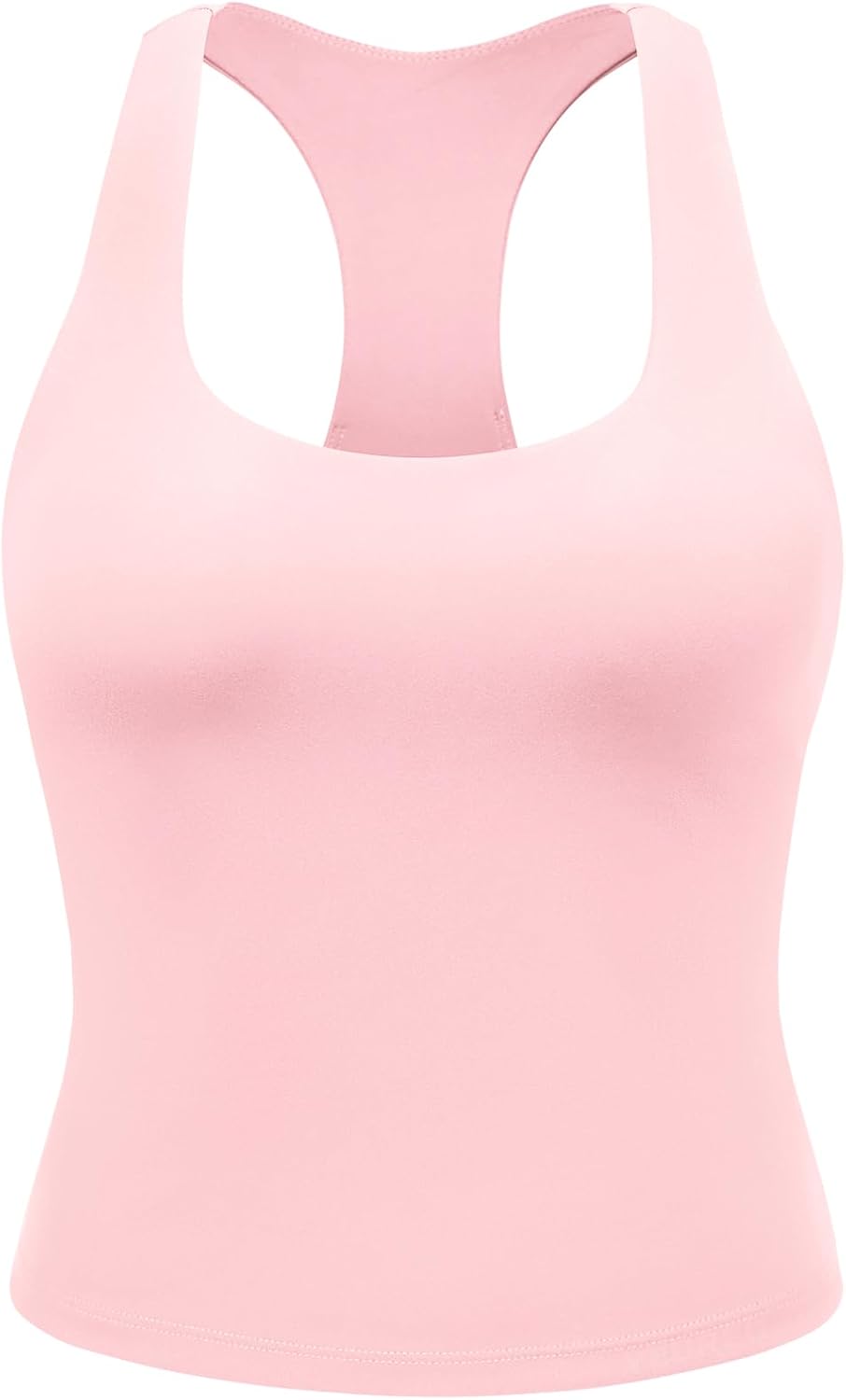 YEOREO Racerback Workout Tank Tops for Women Ackii U Neck Padded Camisole Tops Sleeveless Gym Yoga Shirts