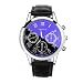 Produktbild Hansee Herren Quartz Analog Armband 1 Cent Artikel Armbanduhr | Lederband | Dekoration | Sportuhr | Geschenk | Alugehäuse | Quarzwerk| Blue Ray Glass