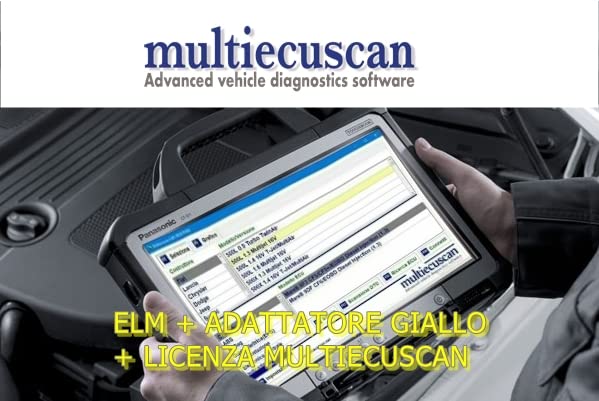 ECUSCAN Multiecu Adattatore OBD2 Per Diagnosi Auto FIAT CAN - Cavo Scanner 4 Pezzi