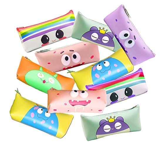 KIVYA Silicone Pen Pencil Pouches For Kids School Stationary Birthday Return Gifts For Kids Party In Bulk (Multicolor, Pack Of 12) (B09FF2XZWS) Amazon Price History, Amazon Price Tracker