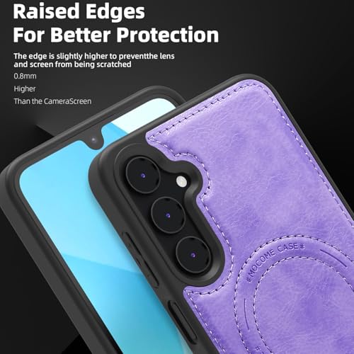 Image of Lunivop for Samsung Galaxy A16 5G Phone Case 6.7 inch PU Leather Light Purple