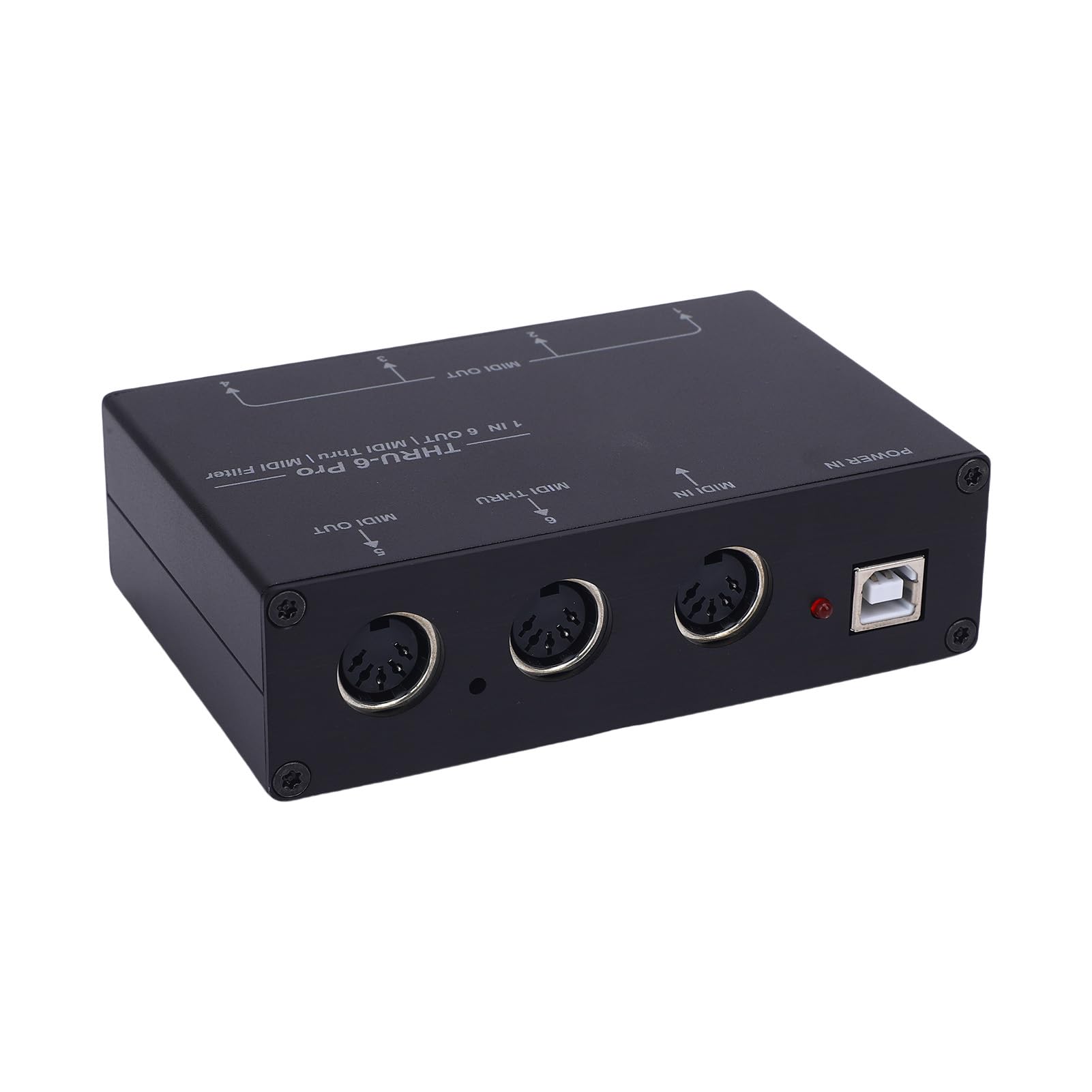 Wszechstronny 6-kanałowy Rozdzielacz MIDI Konwerter USB na MIDI Niezawodny Interfejs dla Klawiatury Fortepian Elektroniczny, wydajność Studyjna