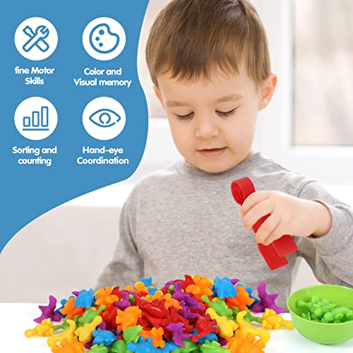 Love Life Counting Dinosaur Matching Game With Sorting Cups, Color Classification And Preschool Learning Activities Educational Sensory Montessori Stem Toy Sets For Kids Aged 3+ Years Old Boys Girls #TOP6