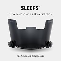 Vista 3 de SLEEFS Visera de fútbol transparente para casco - Visera de fútbol profesional - Protector facial y ocular - Compatible con cascos juveniles