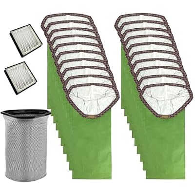 20 Pack 107313 Micro Filter Bags Replacement For ProTeam GoFit 10,Super Coach Pro 10 Backpack Vacuum, W/1 pack 10qt Micro Cloth Filter bag 834000 W/2 pack HEPA Filter 107315