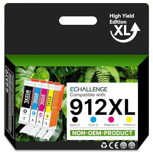 Cartouches d'encre 912XL pour HP OfficeJet Pro 8015 et 8010 idéales pour le télétravail