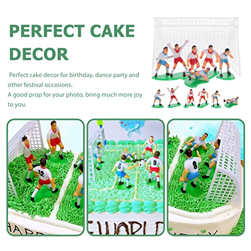 Hemoton Football Game Theme Cake Decor 18 Pieces Soccer Ball and Miniature Soccer Players Cake Ornaments Birthday Dessert Adornment for Party and Home by Hemoton - Image 5