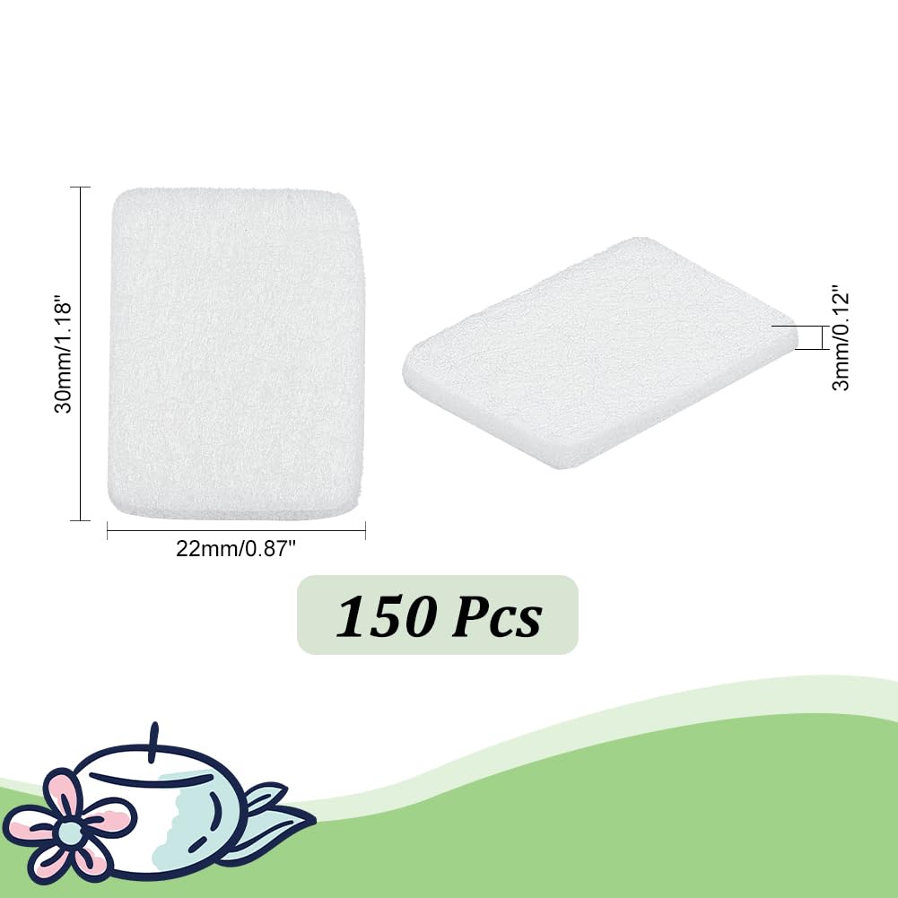 PH PandaHall 150 almohadillas aromatizantes de recambio 1,18 x 0,87 cm microfibra sin perfume