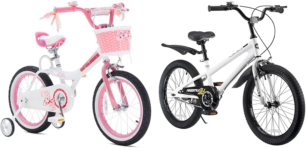 Royalbaby Girls Bike Bicycle with Basket Training Wheels Kickstand 16 Inch & Boys BMX with Dual Hand Brakes 20 Inch