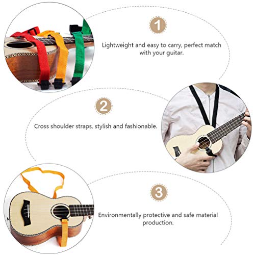 ARTIBETTER 12Pcs Ukulele Strap Ajustável Confortável Nylon Mini Strap para Acústico Folk Clássico Gu