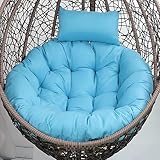 Largement utilisé : le diamètre du coussin de chaise œuf est de 105/120 cm. Rond, non seulement adapté pour une chaise hamac, un panier suspendu, une balancelle ou une chaise à bascule, mais également adapté pour vos coussins de chaise, il est multifonctionnel. Vous pouvez également l'utiliser sans chaise.