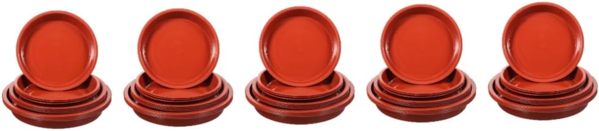 VICASKY 60pcs Plant Saucers for Use Sturdy Flower Pot Drip Trays Prevents Water Spills Versatile Plant Water Catchers for Home and Garden