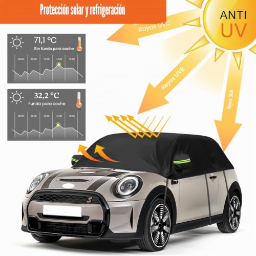 Funda impermeable para coche Mini Cooper protege tu parabrisas del hielo y resina 2