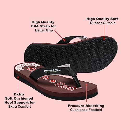 Image of Ortho + Rest Women's Soft Comfortable Orthopedic Doctor Joy Slipper and Flip Flops for Home Daily Use