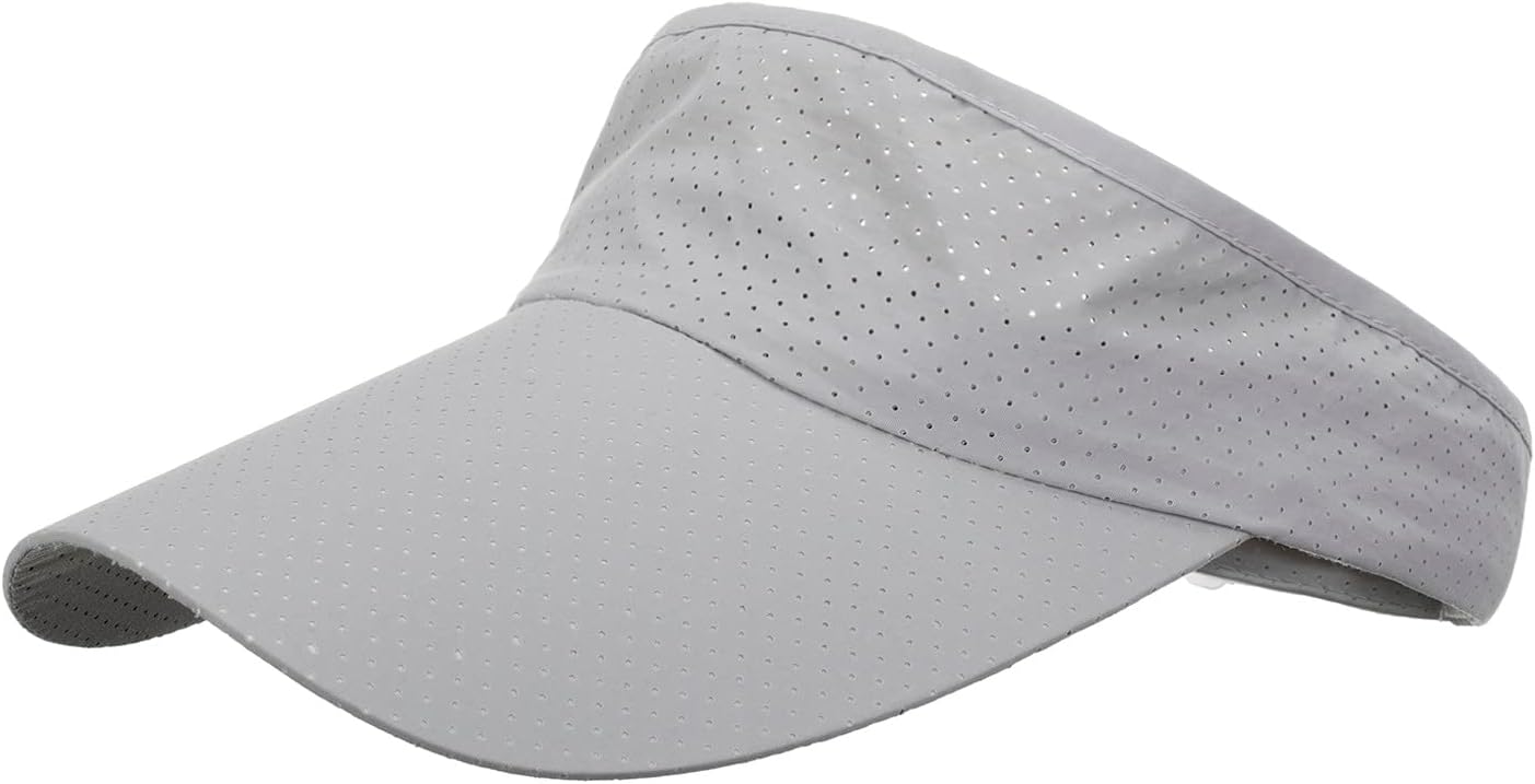 Visor Hats Adjustable Empty Top Baseball Cap Jamaican Flag Sun Caps for Women and Men Outdoor (Grey, One Size)