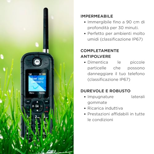 Motorola - Telefono Fisso Wireless Dect O201, Id Chiamante, Retroilluminazione, Rubrica Da 200 Numeri, Lungo Raggio, Vivavoce, Ideale Per Uso Esterno, Nero - 6