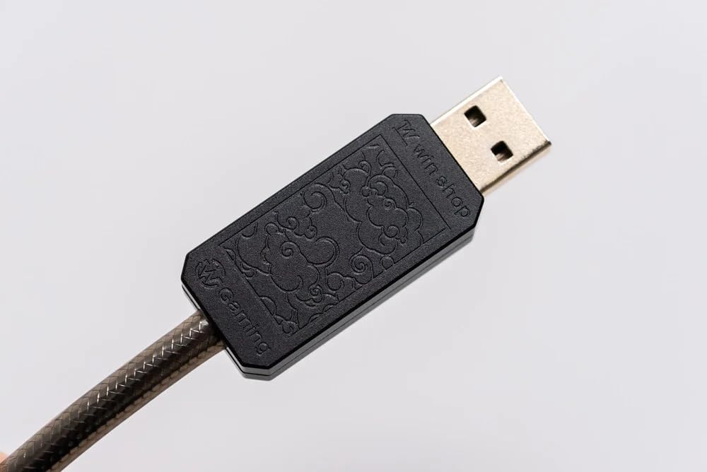 Angry miao Split Dual 8K Gaming-Kabel, AM-Edition, 1,6 m, High-Speed-Dual-Verbindung, niedrige Latenz, kompatibel mit USB-Typ-C-Geräten, langlebiges Netz, Phantomschwarz