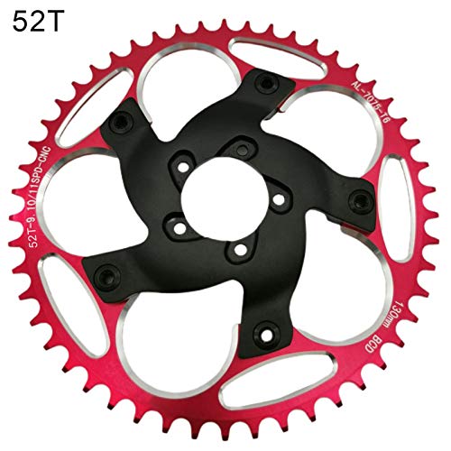 Songbirdth 50T/52T/54T/56T/58T/60T Chain Wheel Sprocket Crank For Bafang Motor Bbshd 130Bcd For Trail E-Bike Fat Bike Mountain Bike Bicycle Black 52 #TOP3