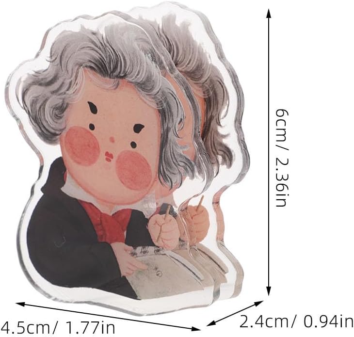 Uonlytech 3pcs Cute Cartoon Music Sheet Holder Clips for Musicians Portable Lightweight Plastic Sheet Music Holders for Personal Practice