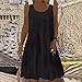 Womens Summer Dresses Sexy Casual Lace Straps Sleeveless Crew Neck Tank Dress Solid Slim Fitted Beach Mini Dress Black