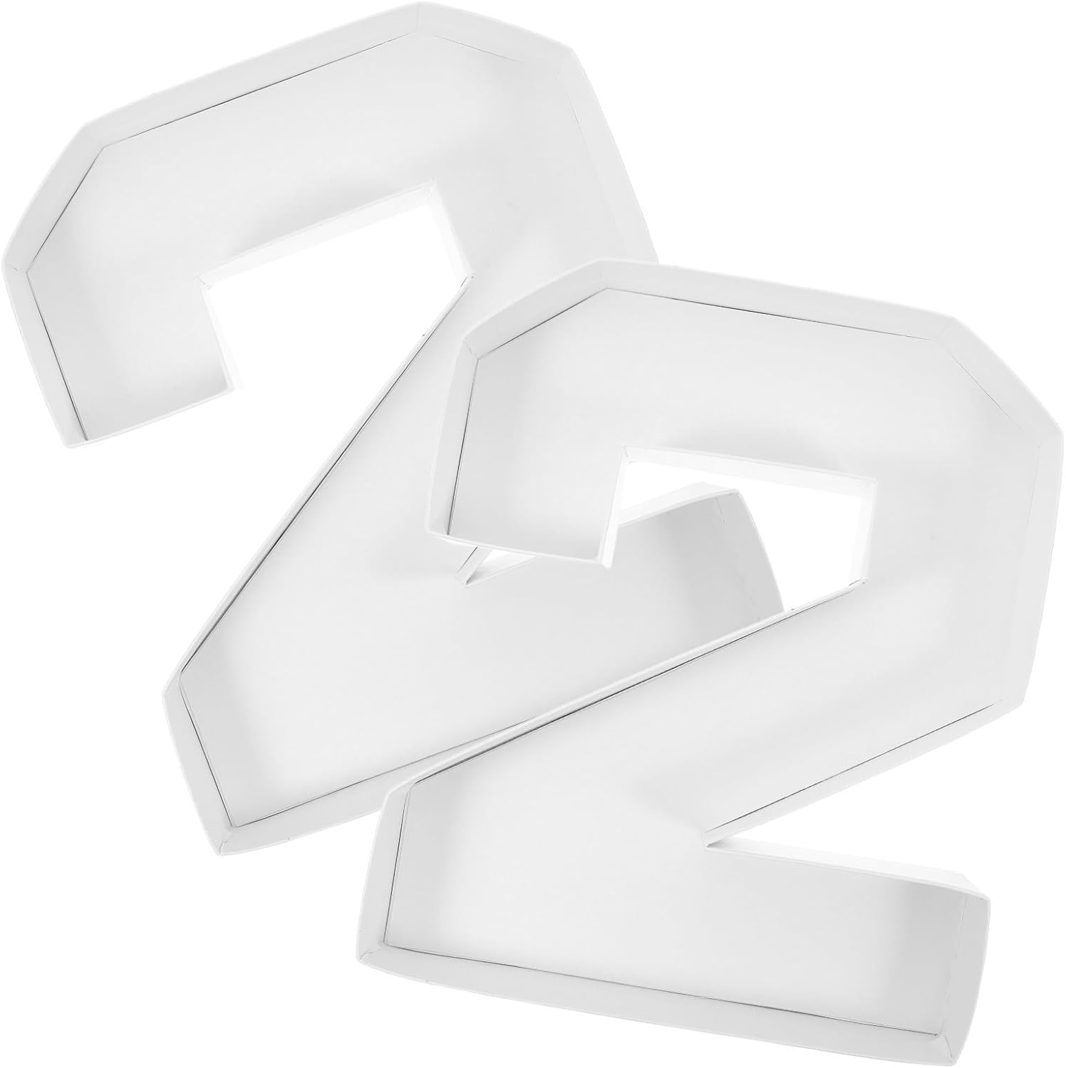 SOIMISS 2pcs White Cardboard Number Fillable Holder Candy Box for Chocolate Covered Strawberries with Sleek Elegant Design, Versatile Usage for Birthday Parties and Holidays