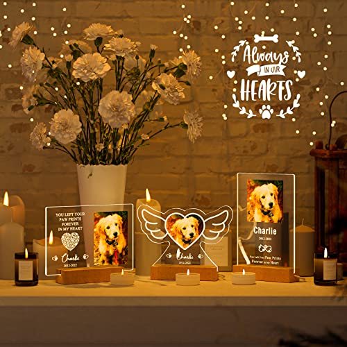 Bemaystar Personalized Pet Memorial Gifts Dog Memorial Gifts For Loss Of Dog Pet Loss Gifts In Memory Of Dog Night Lights Custom Dog Memorial Plaque Cat Memorial Photo Frame Pet Sympathy Gifts #TOP3