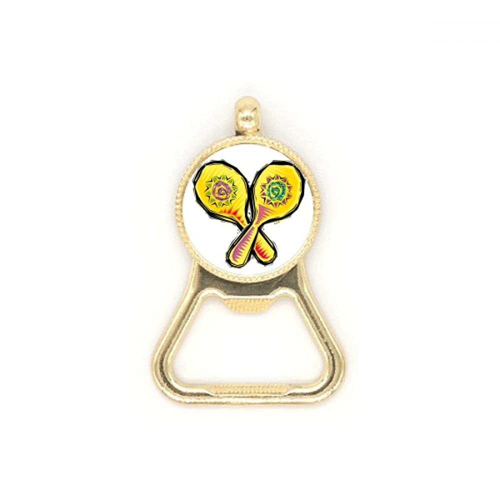Porte-clés raquette jaune en acier inoxydable aux finitions soignées et design épuré